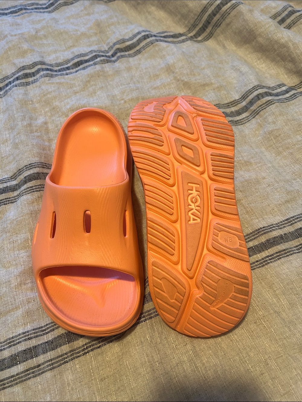 Hoka Women’s Bright Peach Slide Sandals - Lightweight Slip-On